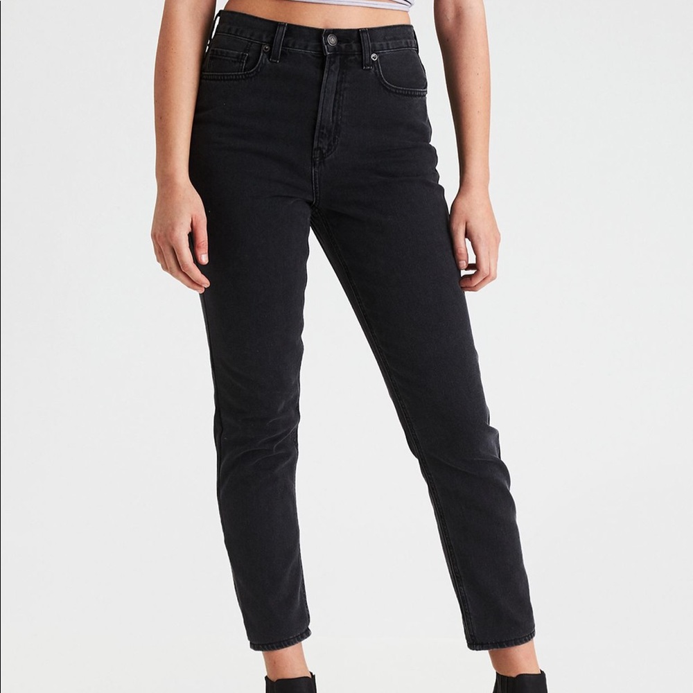 American Eagle Black Mom Jeans
